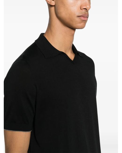 Brunello Cucinelli Klassisches Poloshirt in Black für Herren