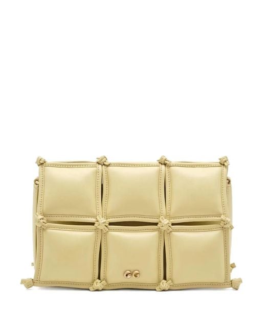 Cult Gaia Natural Prue Knotted Padded Cross Body Bag