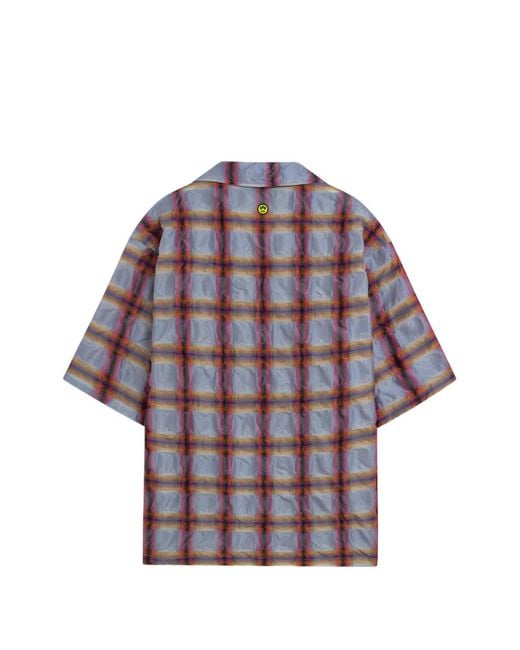 Barrow Blue Patch Plaid Shirt for men