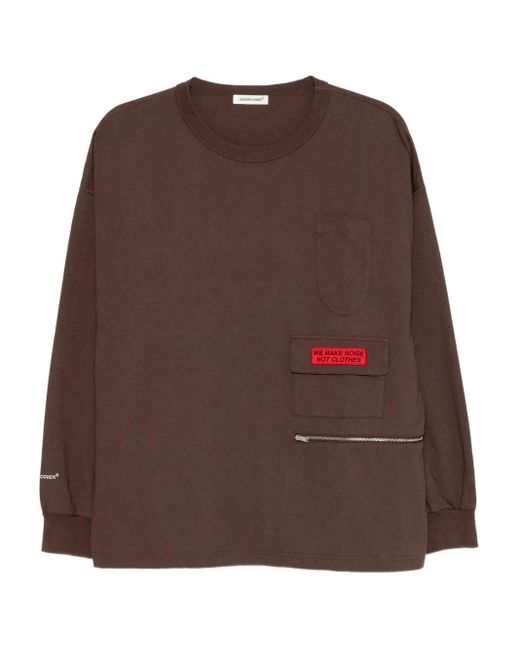Undercover Brown Slogan-Patch T-Shirt for men