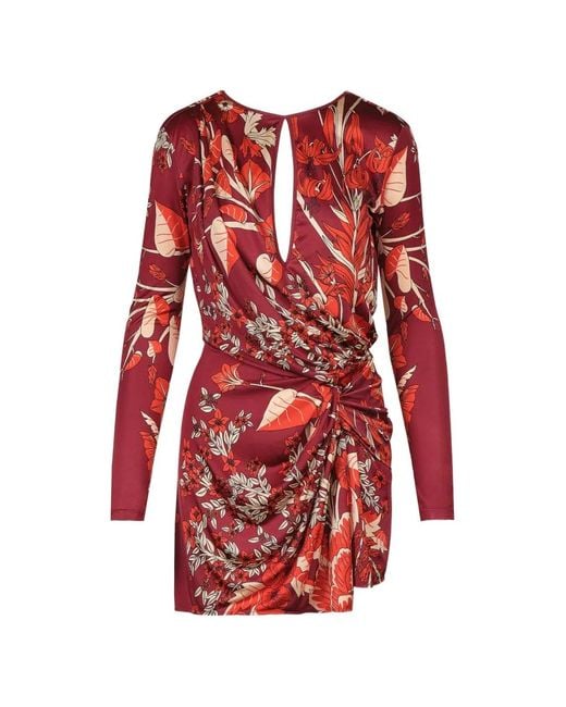 Johanna Ortiz Red Rainforest Canopy Floral-Print Dress