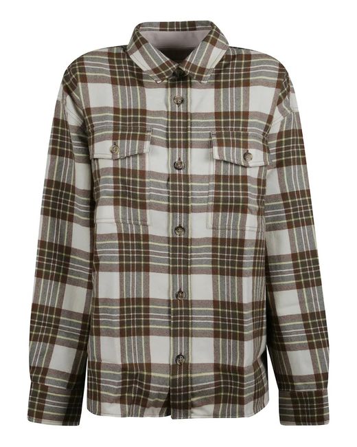 AMI Gray Checked Shirt