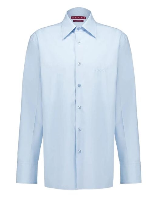 Gucci Langärmeliges Hemd in Blue für Herren
