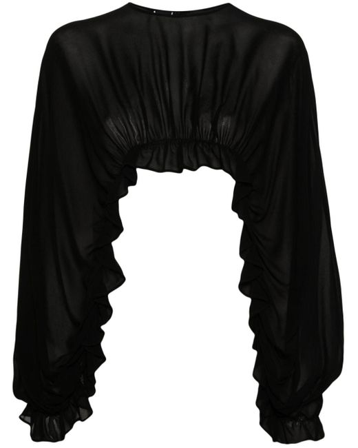 Blusa crop di Pinko in Black