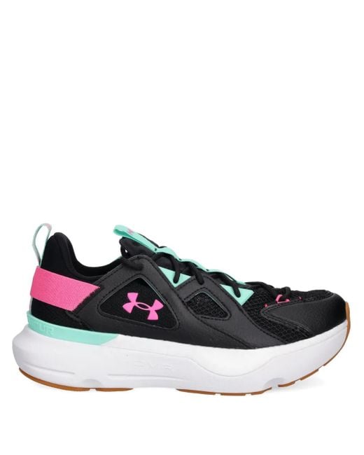 Under Armour Black Panelled-Mesh Sneakers