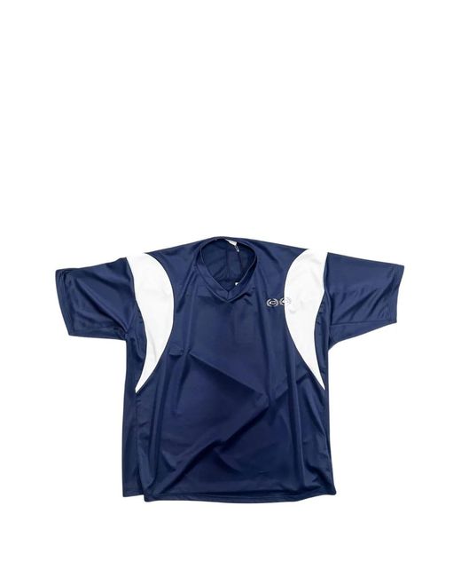 Commission Blue V-Neck Panelled T-Shirt