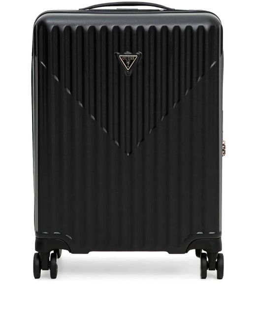 Guess Black Logo-Plaque Luggage