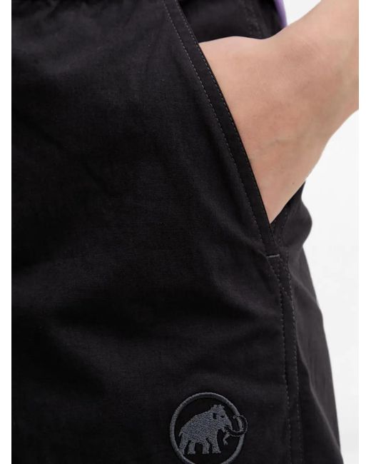 Mammut Black Logo-Patch Elasticated-Waist Shorts