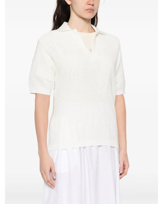 P.A.R.O.S.H. White V-Neck Short-Sleeve T-Shirt