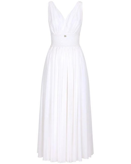 Dolce & Gabbana White Midi Dresses