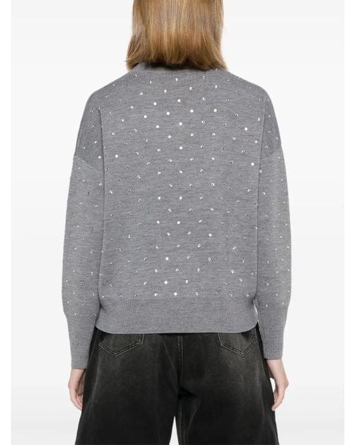 Rabanne Gray Sweater With Decoration