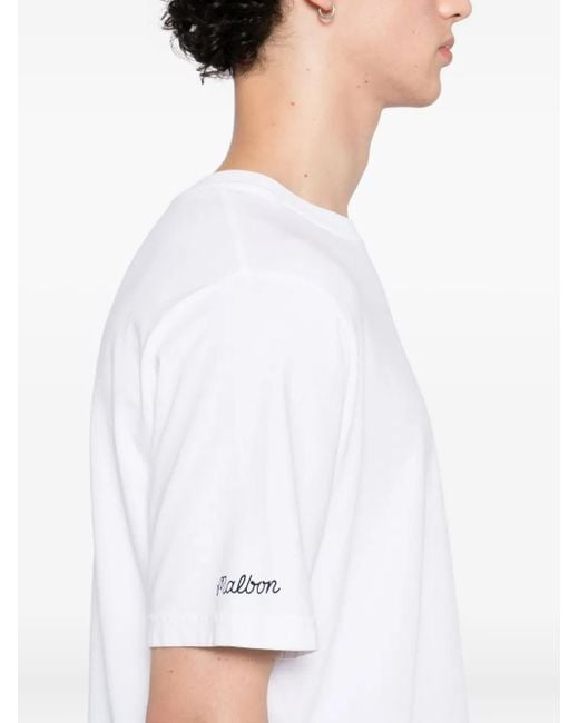 Malbon Golf White Bermuda T-Shirt for men