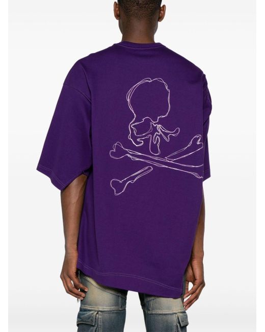 Mastermind Japan Purple Handwriting Logo-print T-shirt for men