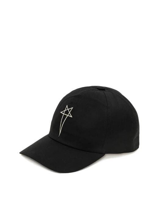 Rick Owens Black Baseball Cap