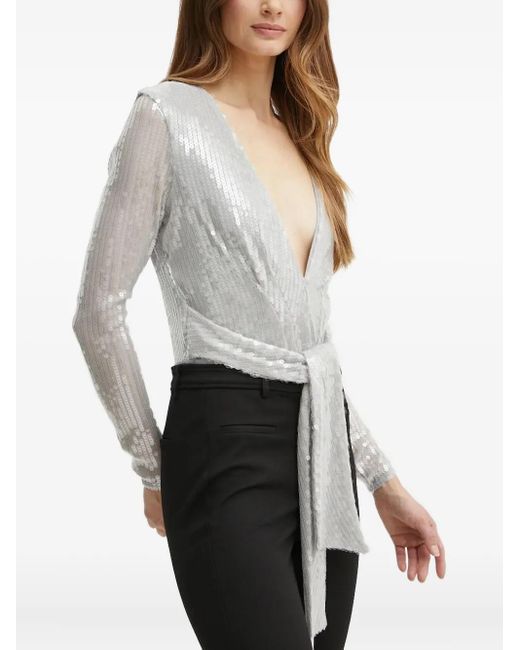 Bardot Emelia スパンコール トップ Gray