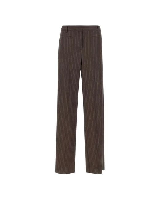Marella Brown Pinstripe Trousers