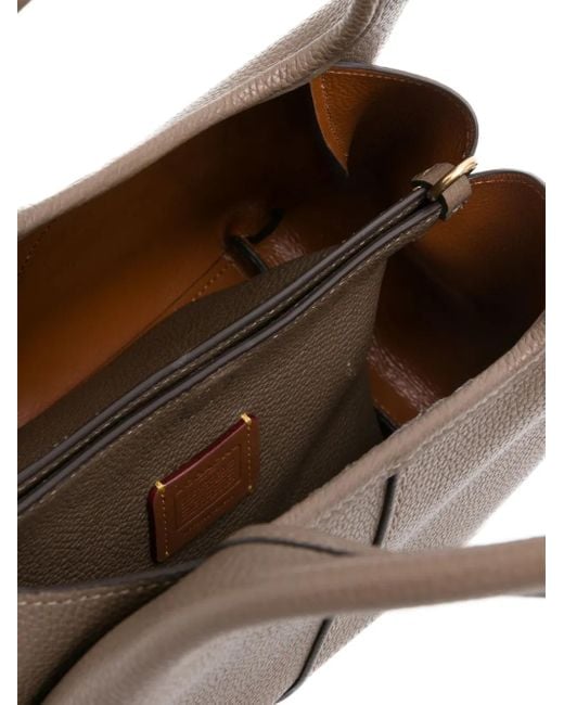 COACH Brown Lana Pebbled-Leather Tote Bag