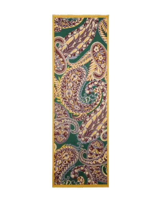 Etro ペイズリー フローラル スカーフ Yellow