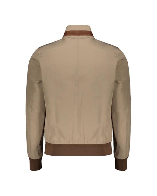 Moorer Natural Suede-Trim Zip-Up Jacket for men