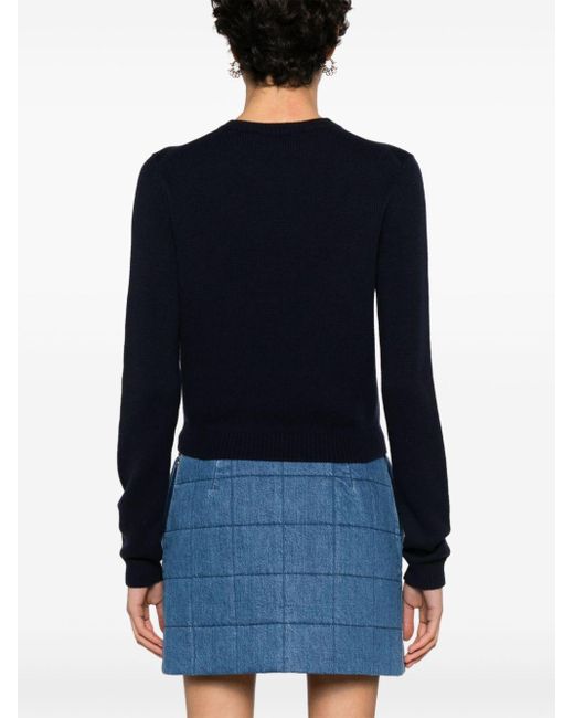 Gucci Blue Wool-Cashmere Interlocking G Sweater