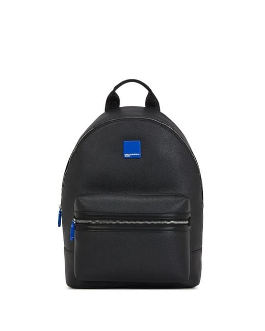 Karl Lagerfeld Blue Logo Backpack for men