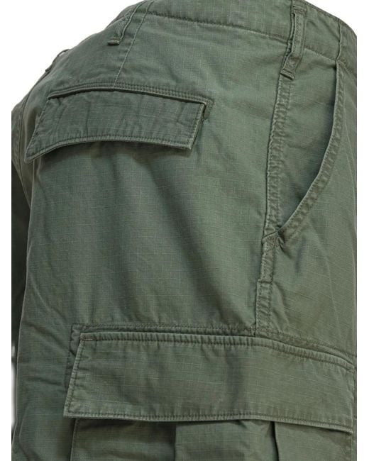 Nonnative Green Pleated Cargo Shorts for men