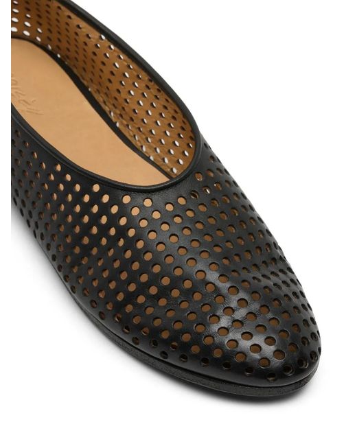 Marsèll Black Coltellaccio Forata Perforated Ballet Flats