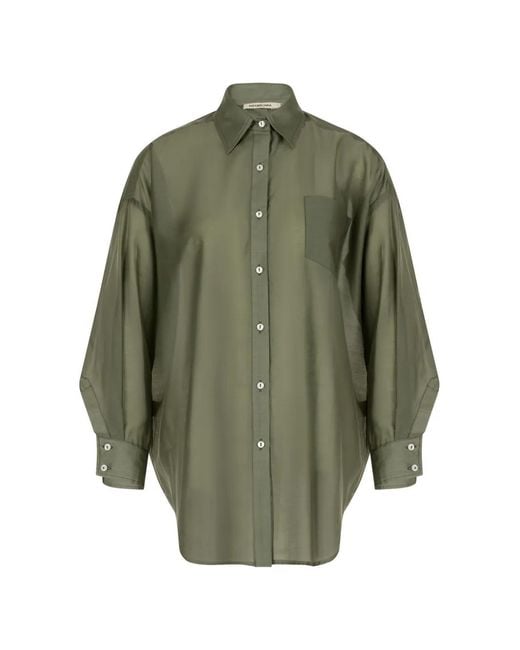 Paramidonna Jade Button-Up Strandshirt in het Green