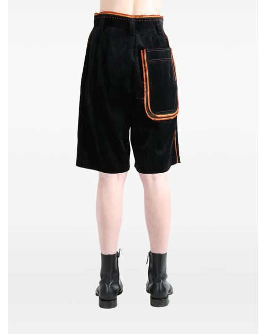 Commun's Black Velour Shorts