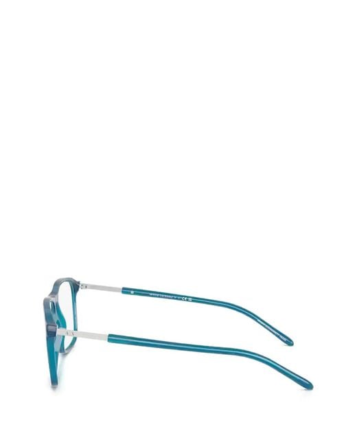 ARMANI EXCHANGE Blue Rectangle-Frame Glasses for men