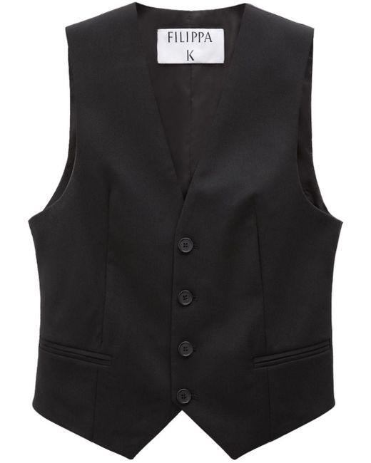 Filippa K Black Button-down Tailored Vest
