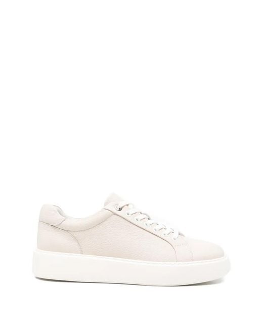 SERGIO MORETTI FIRENZE White Baskets En Cuir Grainé for men