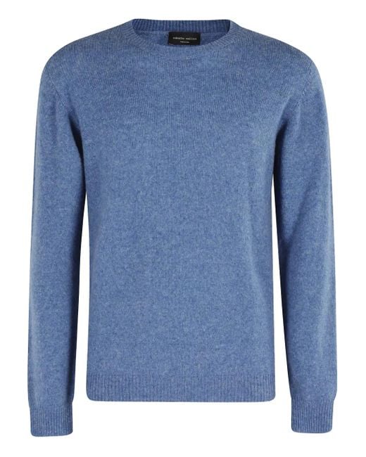 Roberto Collina Blue Crew-Neck Sweater for men