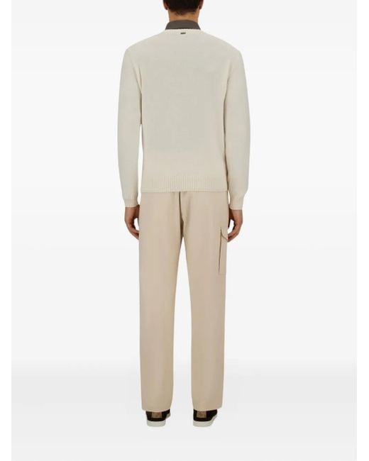 Jersey con motivo a rombos Herno de hombre de color Natural