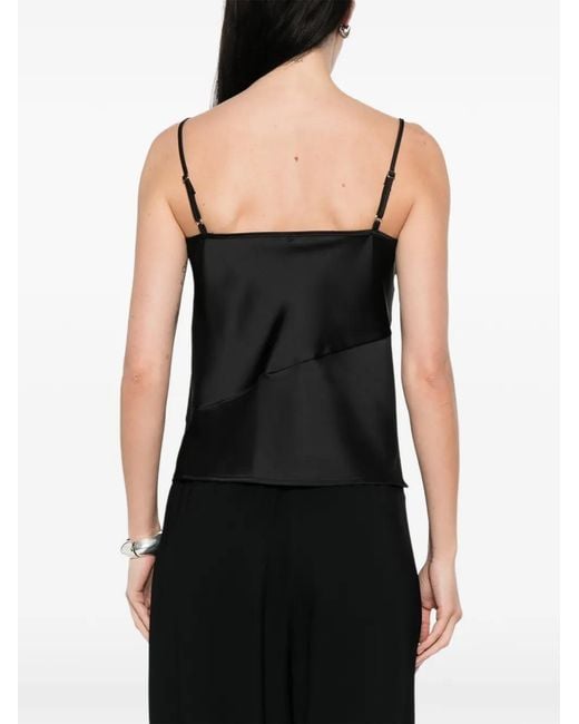Imperial Black Cowl-Neck Top