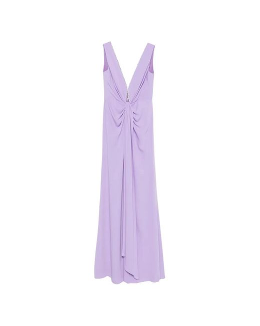 Nicole Miller Purple Robe Courte Drapée À Ornements