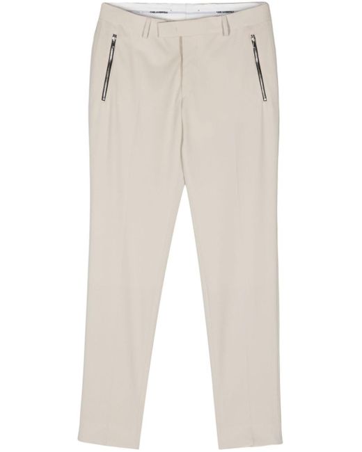 Karl Lagerfeld White Mid-rise Tailored Trousers for men