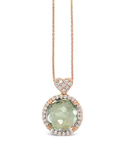Lisa Nik Metallic 18K Rose Diamond And Quartz Necklace