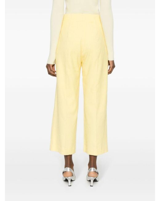 Pantalones rectos con acabado de toalla Patou de color Yellow