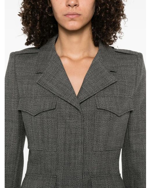 McQueen Gray Jacke Aus Wolle