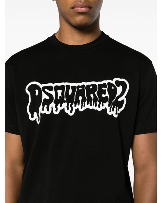 DSquared² T-Shirt mit Logo-Print in Black für Herren