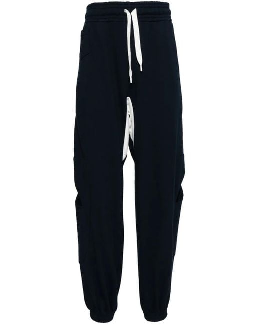 STEFAN COOKE Blue Cut-Out Track Pants for men