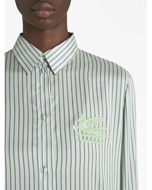 Etro Multicolor 100% Silk Long Sleeve Shirt