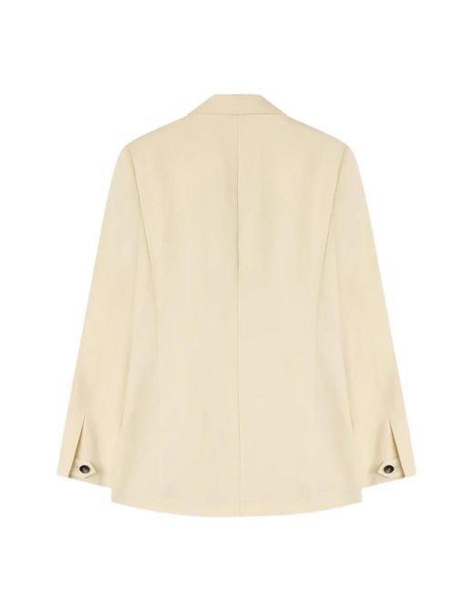 RETORI Natural Double-Breasted Linen Blazer