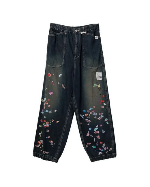 Maison Mihara Yasuhiro Gray Elasticated Waistband Wide-Leg Trousers for men