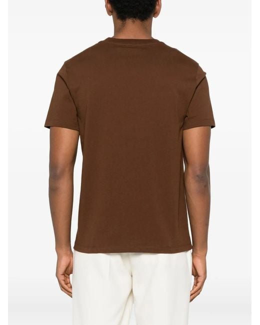 Sandro Brown Leather Logo T-Shirt for men