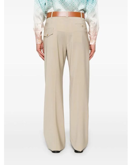 Pantalones Rectos Con Cinturón Moschino de hombre de color Natural