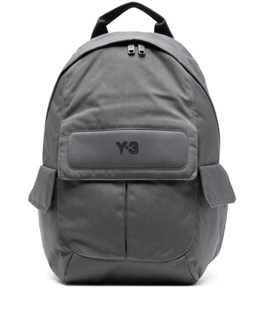 Y-3 Gray Rucksack Mit Logo