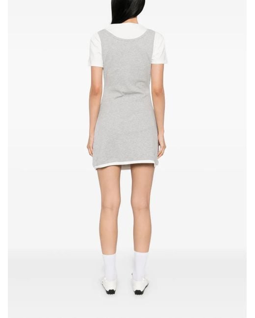 B+ AB White Layered Mini Dress