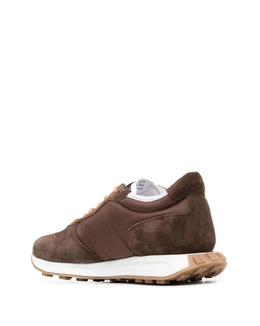 Hogan Brown Suede-Panels Sneakers for men